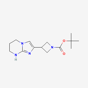 molecular formula C14H22N4O2 B13606137 tert-butyl3-{5H,6H,7H,8H-imidazo[1,2-a]pyrimidin-2-yl}azetidine-1-carboxylate 