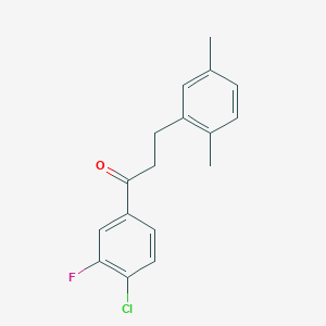 4'-Chloro-3-(2,5-dimethylphenyl)-3'-fluoropropiophenone