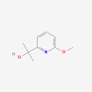 molecular formula C9H13NO2 B13606187 2-(6-Methoxypyridin-2-yl)propan-2-ol 