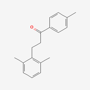 molecular formula C18H20O B1360619 3-(2,6-Dimethylphenyl)-4'-methylpropiophenone CAS No. 898754-30-8