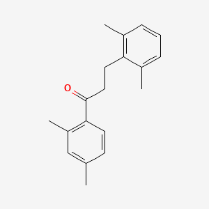 molecular formula C19H22O B1360621 2',4'-Dimethyl-3-(2,6-dimethylphenyl)propiophenone CAS No. 898754-84-2