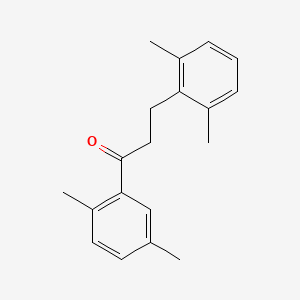 molecular formula C19H22O B1360622 2',5'-Dimethyl-3-(2,6-dimethylphenyl)propiophenone CAS No. 898754-86-4