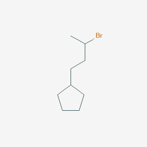 molecular formula C9H17Br B13606220 (3-Bromobutyl)cyclopentane 