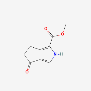 molecular formula C9H9NO3 B13606234 Methyl 4-oxo-2,4,5,6-tetrahydrocyclopenta[c]pyrrole-1-carboxylate 