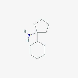 molecular formula C11H21N B13606262 1-Cyclohexylcyclopentan-1-amine 