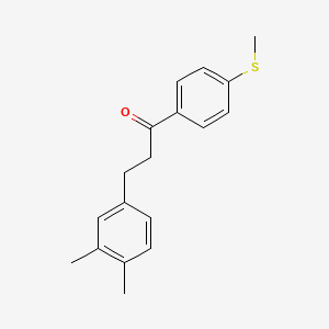 B1360631 3-(3,4-Dimethylphenyl)-4'-thiomethylpropiophenone CAS No. 898779-11-8