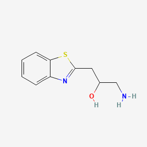 molecular formula C10H12N2OS B13606316 1-Amino-3-(benzo[d]thiazol-2-yl)propan-2-ol 