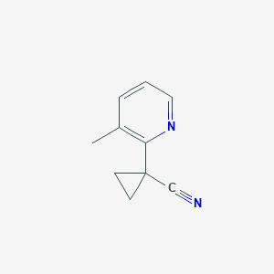 molecular formula C10H10N2 B13606323 1-(3-Methyl-2-pyridinyl)cyclopropanecarbonitrile 