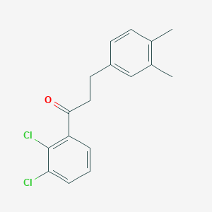 molecular formula C17H16Cl2O B1360634 2',3'-Dichloro-3-(3,4-dimethylphenyl)propiophenone CAS No. 898779-75-4