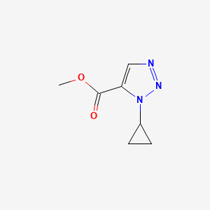 molecular formula C7H9N3O2 B13606340 methyl1-cyclopropyl-1H-1,2,3-triazole-5-carboxylate 