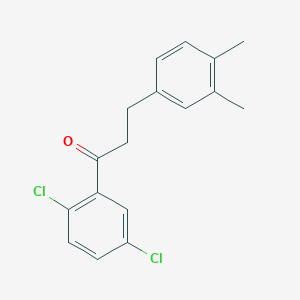 molecular formula C17H16Cl2O B1360636 2',5'-Dichloro-3-(3,4-dimethylphenyl)propiophenone CAS No. 898779-79-8