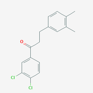 molecular formula C17H16Cl2O B1360637 3',4'-Dichloro-3-(3,4-dimethylphenyl)propiophenone CAS No. 898779-81-2