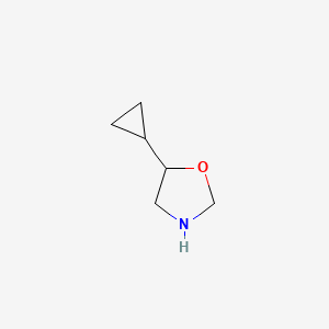 molecular formula C6H11NO B13606373 5-Cyclopropyl-1,3-oxazolidine 