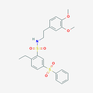 molecular formula C24H27NO6S2 B136064 BML-287 CAS No. 915754-05-1
