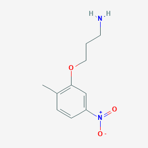molecular formula C10H14N2O3 B13606427 3-(2-Methyl-5-nitrophenoxy)propan-1-amine 