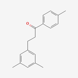 molecular formula C18H20O B1360644 3-(3,5-Dimethylphenyl)-4'-methylpropiophenone CAS No. 898780-11-5