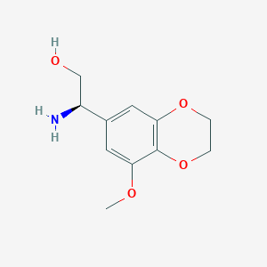 molecular formula C11H15NO4 B13606441 (r)-2-Amino-2-(8-methoxy-2,3-dihydrobenzo[b][1,4]dioxin-6-yl)ethan-1-ol 