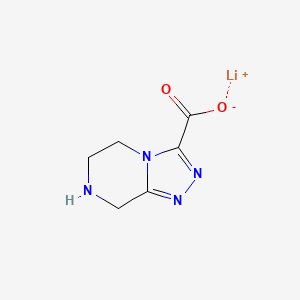 molecular formula C6H7LiN4O2 B13606458 lithium(1+)5H,6H,7H,8H-[1,2,4]triazolo[4,3-a]pyrazine-3-carboxylate 