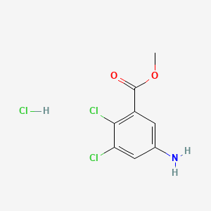 molecular formula C8H8Cl3NO2 B13606470 Methyl5-amino-2,3-dichlorobenzoatehydrochloride 