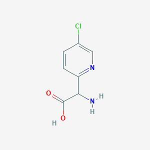 molecular formula C7H7ClN2O2 B13606476 2-Amino-2-(5-chloropyridin-2-yl)acetic acid CAS No. 67938-71-0