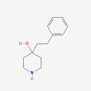 molecular formula C13H19NO B13606494 4-Phenethylpiperidin-4-ol 