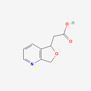 molecular formula C9H9NO3 B13606511 2-{5H,7H-furo[3,4-b]pyridin-5-yl}aceticacid 