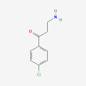 molecular formula C9H10ClNO B13606516 2-(p-Chlorbenzoyl)-ethylamin 