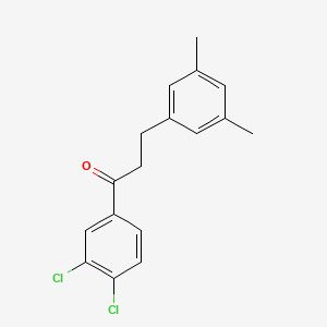 B1360652 3',4'-Dichloro-3-(3,5-dimethylphenyl)propiophenone CAS No. 898781-04-9