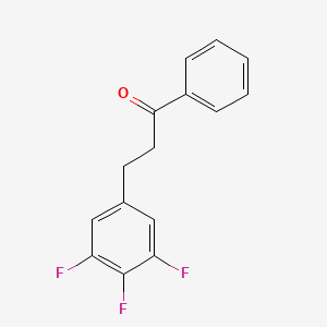 molecular formula C15H11F3O B1360656 3-(3,4,5-Trifluorophenyl)propiophenone CAS No. 898777-56-5