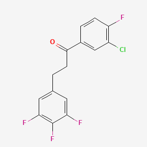 1-(3-Chloro-4-fluorophenyl)-3-(3,4,5-trifluorophenyl)propan-1-one