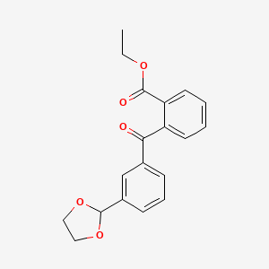 2-Carboethoxy-3'-(1,3-dioxolan-2-YL)benzophenone
