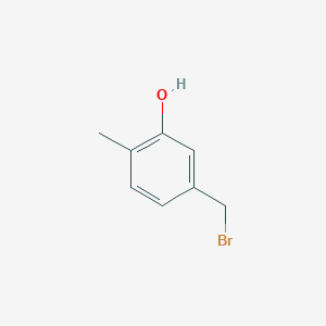 molecular formula C8H9BrO B13606628 5-(Bromomethyl)-2-methylphenol 