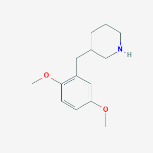 molecular formula C14H21NO2 B13606638 3-(2,5-Dimethoxybenzyl)piperidine 