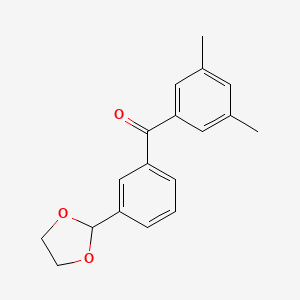 3,5-Dimethyl-3'-(1,3-dioxolan-2-YL)benzophenone