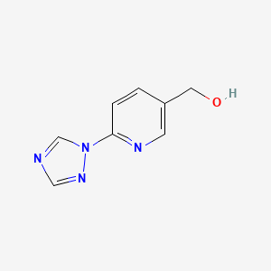 molecular formula C8H8N4O B13606668 [6-(1,2,4-Triazol-1-yl)pyridin-3-yl]methanol 