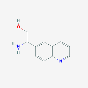 molecular formula C11H12N2O B13606672 2-Amino-2-(quinolin-6-yl)ethanol 