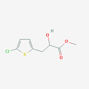 molecular formula C8H9ClO3S B13606708 Methyl 3-(5-chlorothiophen-2-yl)-2-hydroxypropanoate 