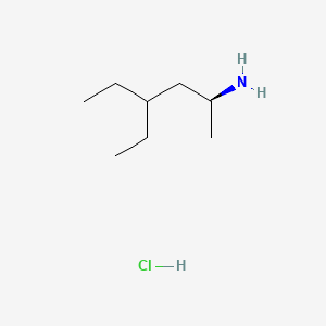 molecular formula C8H20ClN B13606760 (2S)-4-ethylhexan-2-aminehydrochloride 
