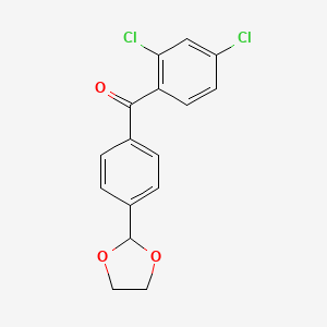2,4-Dichloro-4'-(1,3-dioxolan-2-YL)benzophenone