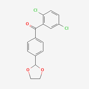B1360678 2,5-Dichloro-4'-(1,3-dioxolan-2-YL)benzophenone CAS No. 898760-70-8