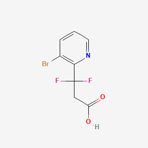 molecular formula C8H6BrF2NO2 B13606799 3-(3-Bromopyridin-2-yl)-3,3-difluoropropanoicacid CAS No. 2228794-45-2