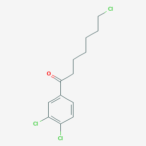 molecular formula C13H15Cl3O B1360681 7-Chloro-1-(3,4-dichlorophenyl)-1-oxoheptane CAS No. 898761-02-9