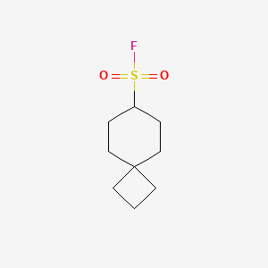 molecular formula C9H15FO2S B13606810 Spiro[3.5]nonane-7-sulfonyl fluoride 