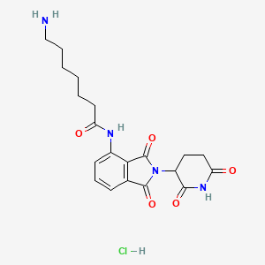 molecular formula C20H25ClN4O5 B13606828 7-amino-N-[2-(2,6-dioxopiperidin-3-yl)-1,3-dioxo-2,3-dihydro-1H-isoindol-4-yl]heptanamide hydrochloride 