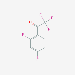molecular formula C8H3F5O B1360683 1-(2,4-Difluorophenyl)-2,2,2-trifluoroethanone CAS No. 886371-05-7