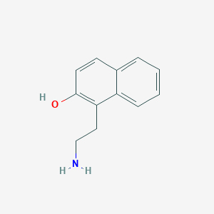 molecular formula C12H13NO B13606836 1-(2-Aminoethyl)naphthalen-2-OL 