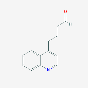 molecular formula C13H13NO B13606842 4-Quinolinebutanal 