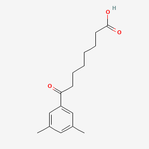 molecular formula C16H22O3 B1360685 8-(3,5-Dimethylphenyl)-8-oxooctanoic acid CAS No. 870287-00-6