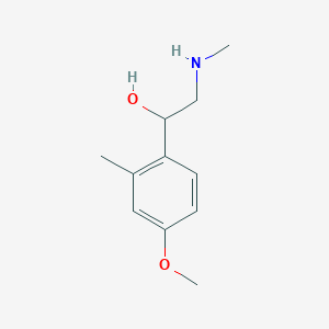 molecular formula C11H17NO2 B13606854 1-(4-Methoxy-2-methylphenyl)-2-(methylamino)ethan-1-ol 