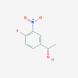 molecular formula C8H8FNO3 B13606862 (S)-1-(4-Fluoro-3-nitrophenyl)ethan-1-ol 